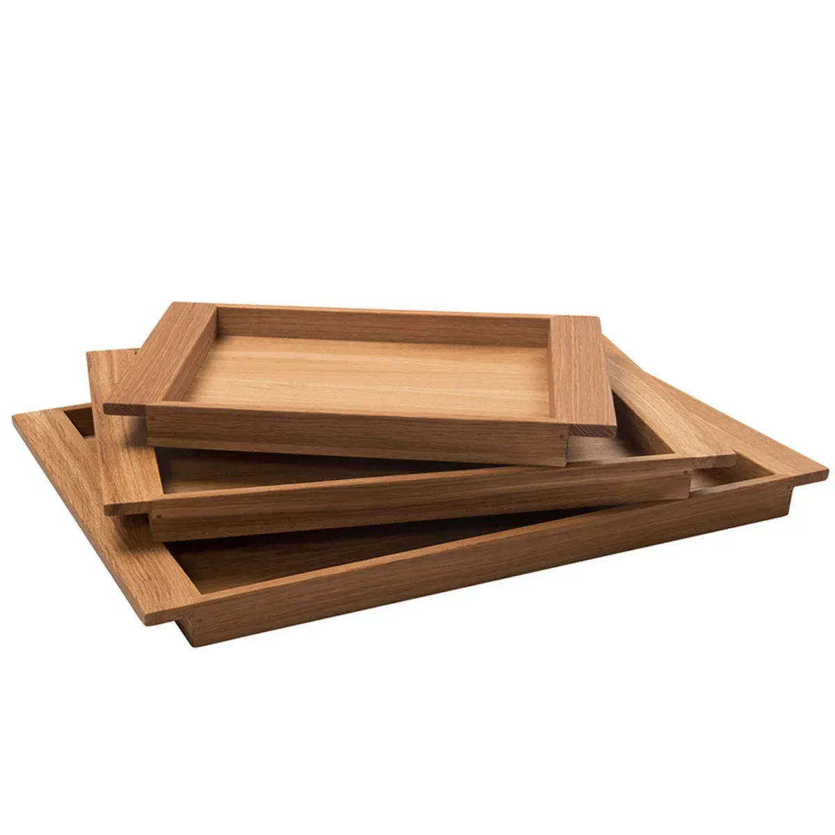 Oak Tray Set – Three Nesting Sizes — photo 4